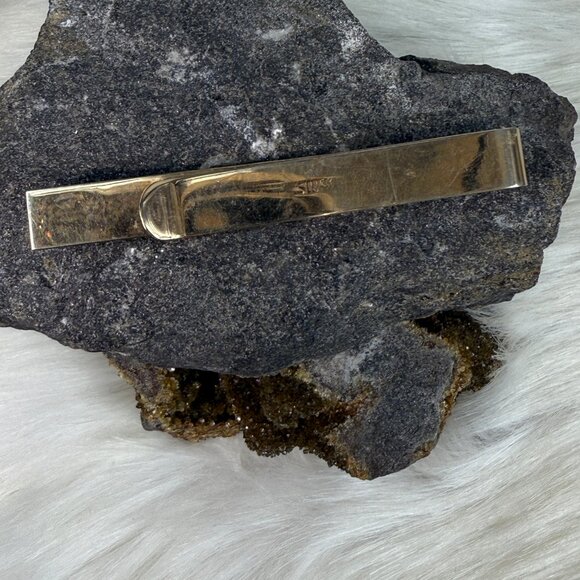 Vintage Swank Gold Tone Tie Bar Geometric - Picture 4 of 5